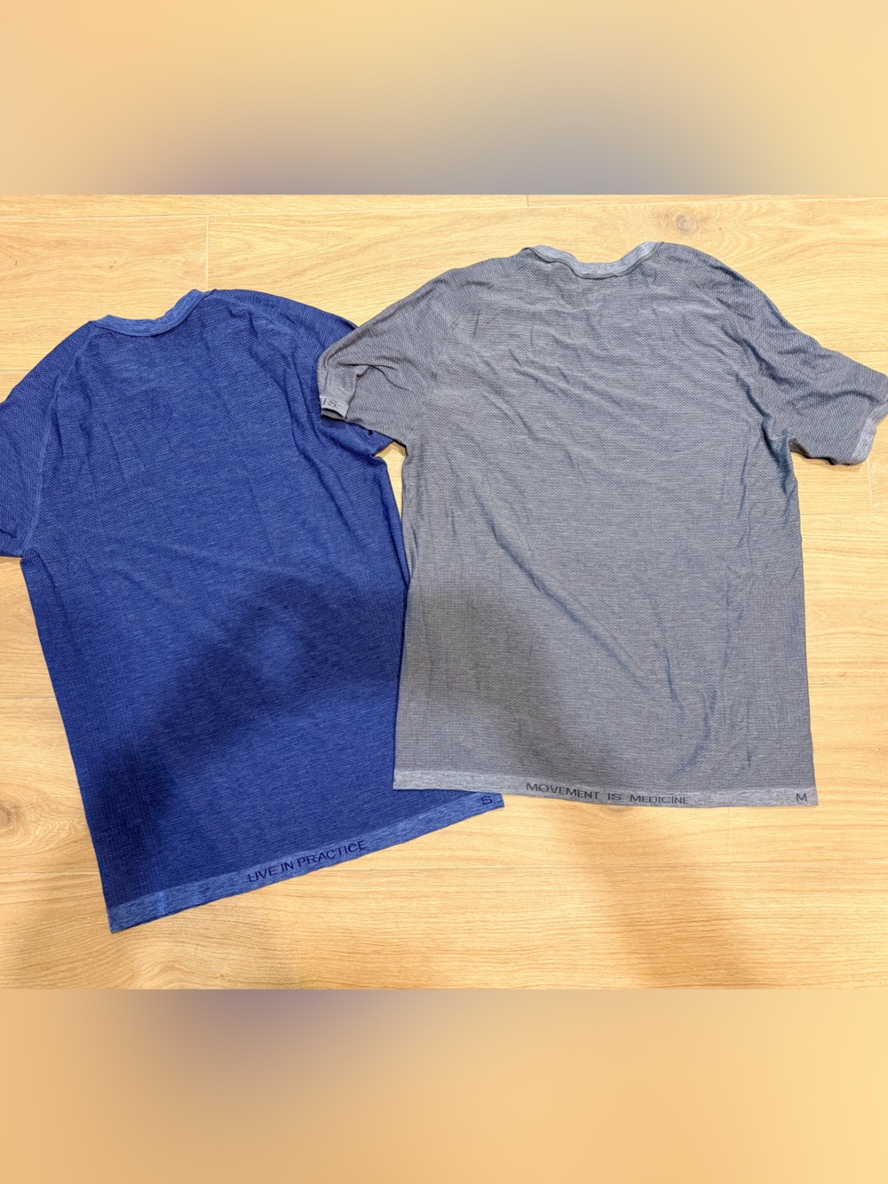 Lululemon Men’s shirts - blue (S) & grey (M)
